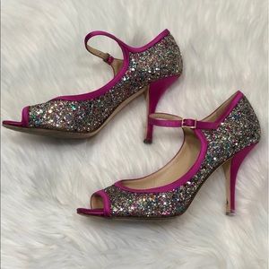 Kate Spade New York Rainbow Glitter Pumps